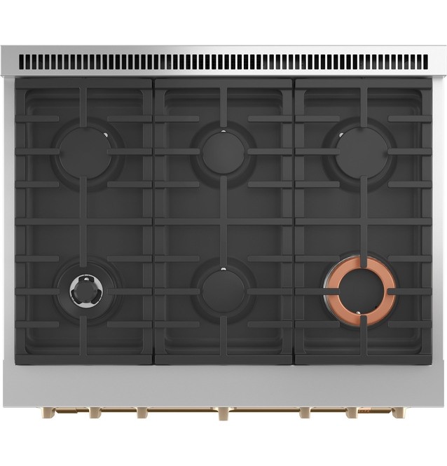 Estufa Profesional blanco mate  36" Gas Natural  Café mod. CGY366P4TW2
