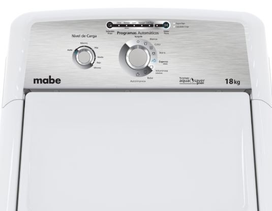 Lavadora Automática  18 kg Blanca Mabe - LMA78112CBAB0